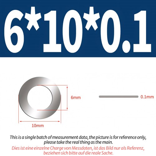 Shim washers 1mm 2mm - 0.1mm, /