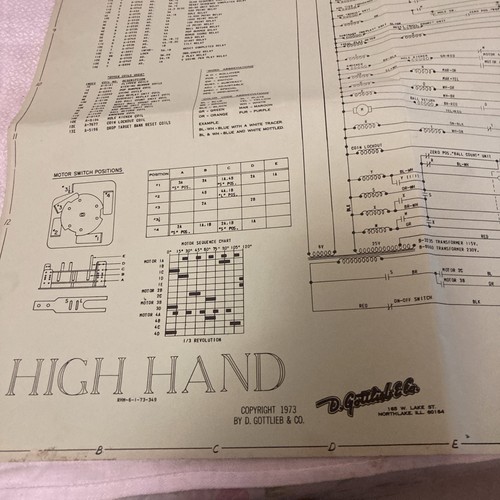 Gottlieb high hand pinball - hand,