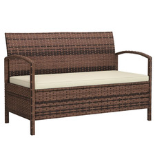 Outsunny rattan garden bench - rattan,