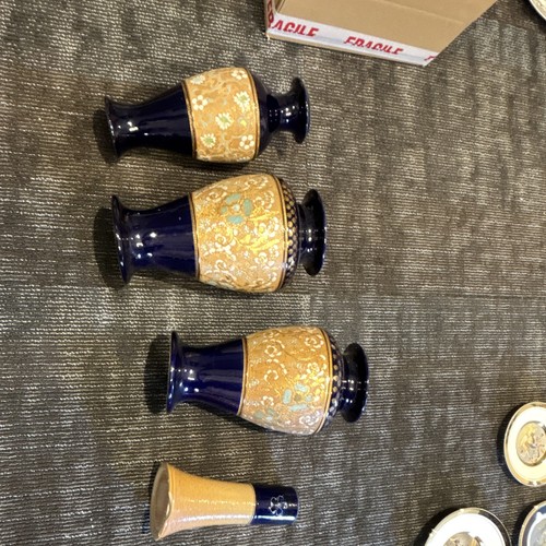 Royal doulton 4pc ceramic vase - doulton,