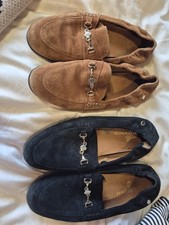 2 Pairs Fairfax Favour Loafer Size 7 Tan Suede & Blaxk Suede Newmarket