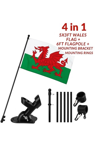 6ft flagpole wall mount - 6ft, &