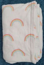 Dunelm Blanket fleece throw Rainbows Rainbow Pattern Print 100x150cm