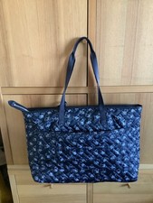 Radley  Large Zip Top Tote Navy Mix  Made From Recycled Fabric BNWOT
