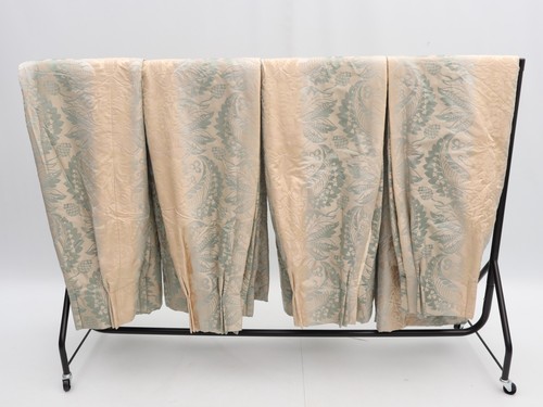 Faux silk interlined curtains - faux,