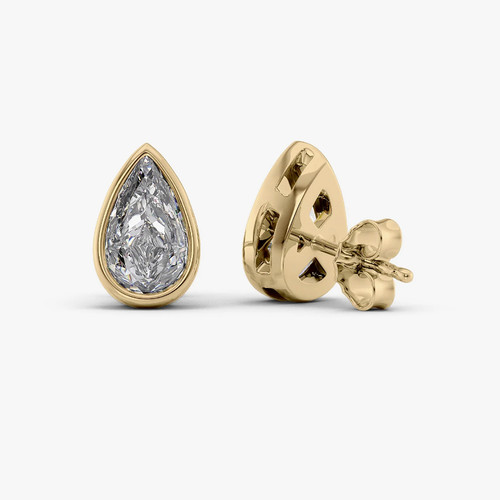 14k yellow gold earrings - yellow,