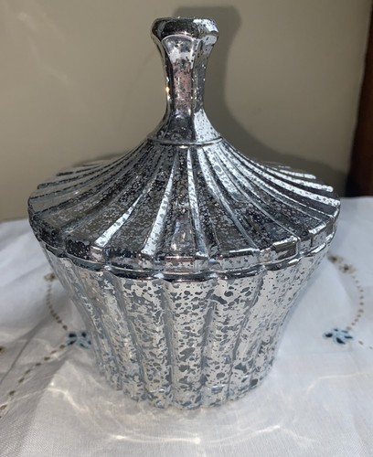 Crackled glass lidded candy - crackled,