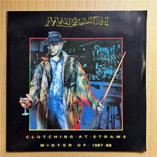 MARILLION CLUTCHING AT STRAWS PROGRAMME WINTER 1987/88 TOUR - LP sised glossy bo