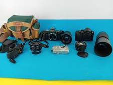 Job Lot of Digital Cameras + Lenses Canon Ixus 750, T70 Samsung NX 10 UNTESTED 