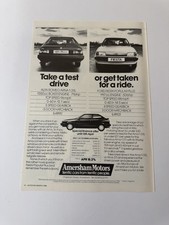 Original 1986 Alfa Romeo Arna 1.3SL Amersham Motors Magazine Advert Poster Retro
