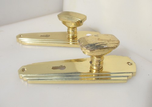 Brass door knobs handles - door,