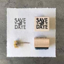 East of India “Save The Date” Rubber Stamp – Wedding Invitation Craft Stamp