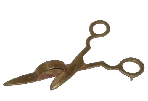 Old brass wick scissors