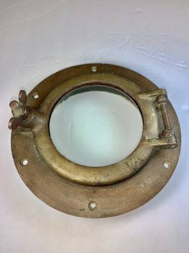 Antique brass porthole boat - porthole,