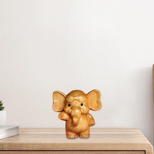 Wooden elephant figurine - elephant, wood