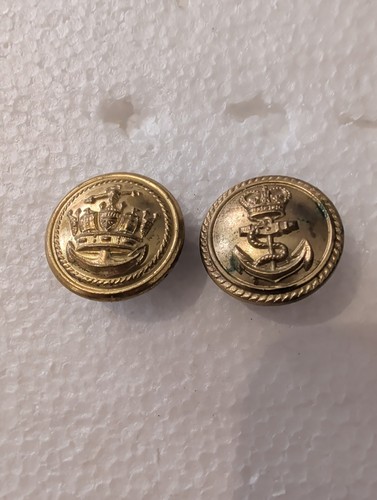 Vintage 25mm naval buttons - vintage,