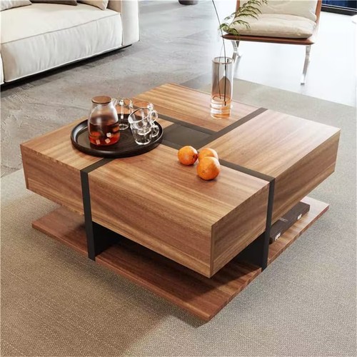 Coffee table with drawers - coffee,