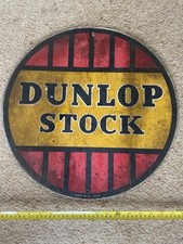 Original Double Sided Vintage Dunlop Stock Garage Sign not Enamel