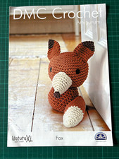 DMC Crochet Amigurumi FOX Pattern - Cotton Yarn - 16" Tall
