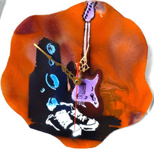Guitar amp record wall clock,..rock and roll..nervana..Teenagers room..man cave