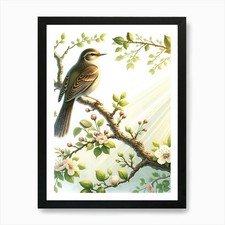 Bird On A Branch Nightingale