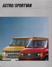 Chevrolet Astro & Sportvan 1988 USA Market Sales Brochure 