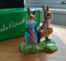 Beswick Beatrix Potter Flopsy & Benjamin Bunny Tableau P4155, ex condition & bxd