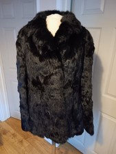 Black Coney Soft Fur Jacket Genuine Rabbit Fur Black Fur Jacket /coat Coney fur 