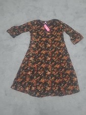 Black floral Midi dress with