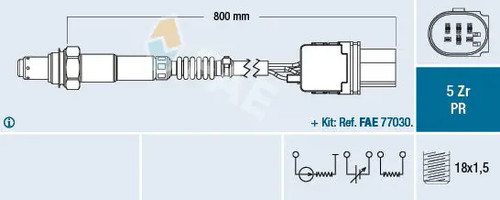 Lambda sensor 75051 - fae, vw