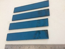 ONE BRITISH RAILWAY HAND LAMP BLUE GLASS SLAT C 1950 BR 12cm x 2.2cm 4 AVAIL