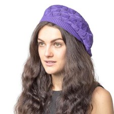 Classic Crichet Hat, Lightweight Soft Cotton Beanie Knit Slouchy Beret Hats