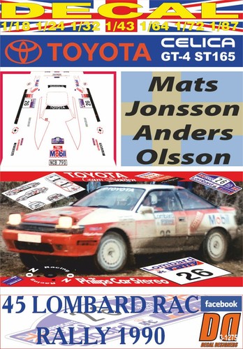 Decal toyota celica gt4 st165 - celica,