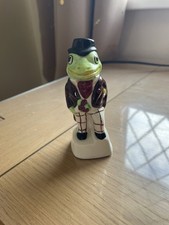 Vintage Artone Staffordshire Pottery  Mr Gentleman Frog Walking Stick/Flowers 