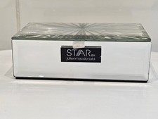 Star By Julien Macdonald Mirrored Jewellery Box Beautiful Etched Lines Design 