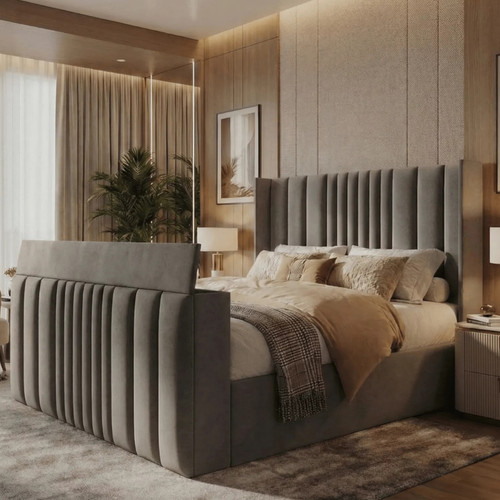 New winged panel bed - tv,