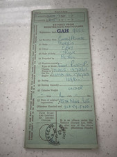 MORRIS MINOR PICKUP 1955 Log Book RF60   .. Memorabilia