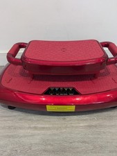VIBRAPOWER Slim 3 Vibration Plate Red Fitness Machine with Accessories Faulty 
