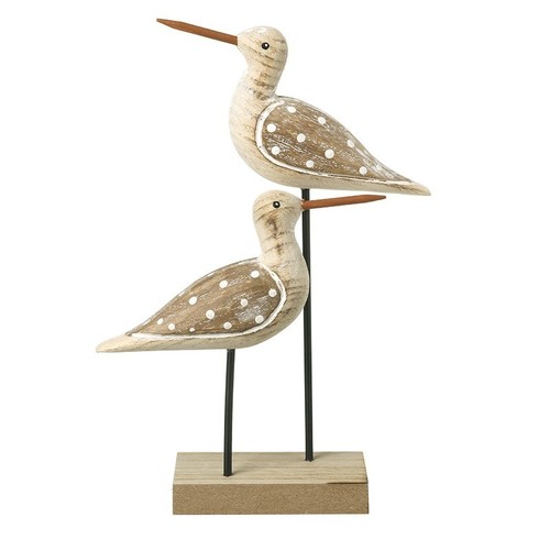Pair wooden seabird - , seaside
