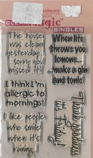 Woodware A Touch Of Humour Stamp Set for cardmaking, scrapbooking, crafts