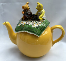 Paul Cardew Design Teapot large yellow  Teddy Bears Picnic  1990s