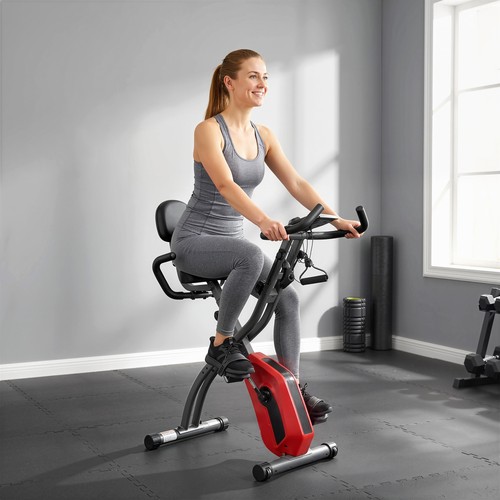 Folding exercise bike - 3-in-1,