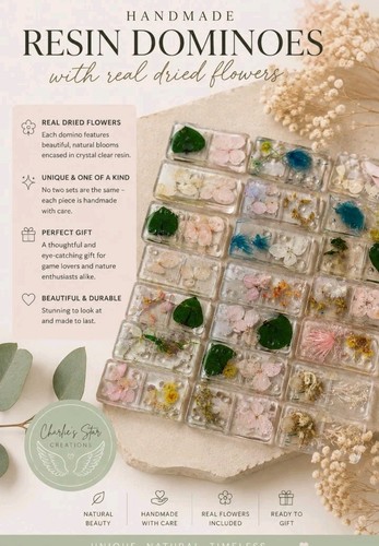 Handmade resin dominoes full - dominoes,