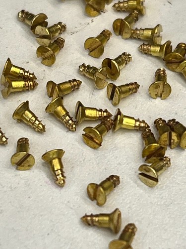 Brass countersunk wood screws - brass,