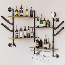Industrial Wall Wine Rack