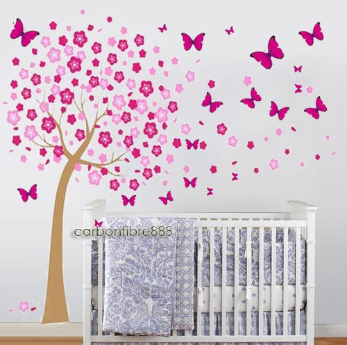 Huge pink butterflies cherry - pink,