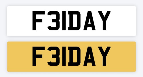 Friday private number plate - friday,