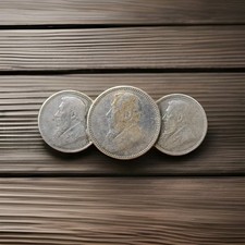 Old Antique Silver Coin Brooch - Handmade 1897 Zar South Africa 