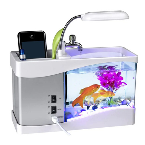 White desktop aquarium fish - white,