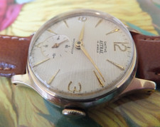 Smiths Astral English Made Gold Plated Linen Dial 15 Jewel Watch